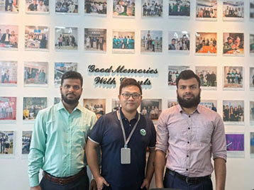 Our Bangladesh distributor arrange their engineers to have a training in our X-ray factory